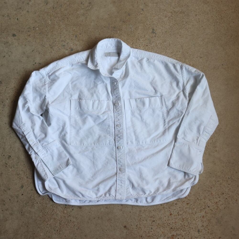 Everlane White Organic Cotton Oversized Boxy Button Up Shirt XXS Cottagecore